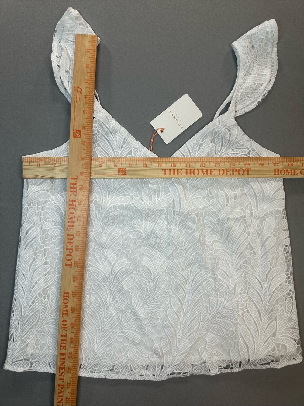 NWT Skies Are Blue Floral Lace Camisole w/ Ruffle Detail Straps - Women Medium - Picture 15 of 16